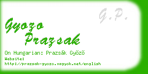 gyozo prazsak business card